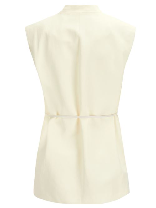 Giacca gilet doppiopetto in lino e viscosa FABIANA FILIPPI | GCD276F660D5440145